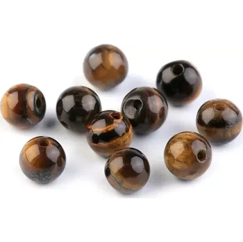 Korálek Minerální korálky Tygří oko Ø6 mm - 10 ks