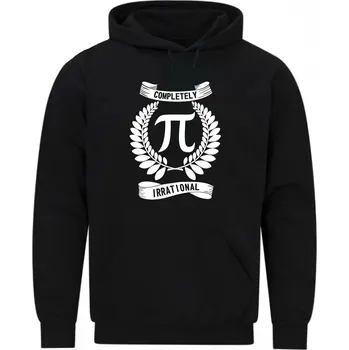 Pánská mikina Pánská mikina Úplně iracionální Pí () (Velikost: 5XL, Barva: Černá)