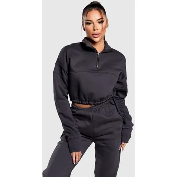 Dámská mikina Dámská crop mikina Iron Aesthetics Simone, šedá : Barva - Šedá, Velikost - XL