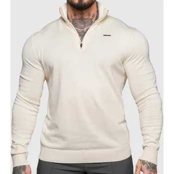 Dámský svetr Svetr se zipem Iron Aesthetics Tomas, béžový : Barva - Béžová, Velikost - S