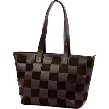 Kabelka Luka Dámská kožená kabelka FIONA tm. hnědá