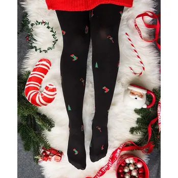 Dámské punčochy Gabriella punčocháče Christmas 515 - černá, S