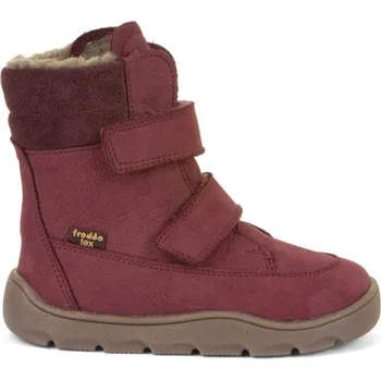 Dívčí zimní obuv FRODDO ZERU TEX WINTER Bordeaux | Dětské zimní zateplené barefoot boty - 27