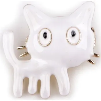 Náramek Brož kočka, pes, srnka, malé, 1 bílá kočka