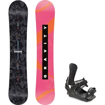 Snowboard Gravity snowboards Snowboard komplet Gravity Sirene 25/26 + vázání RAVEN King Velikost: 144 cm, Velikost vázání: M
