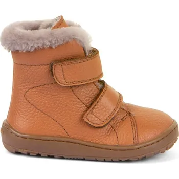 Dívčí zimní obuv FRODDO KOTNÍKOVÉ ZIMNÍ FURRY BOOT Cognac | Dětské zimní zateplené barefoot boty - 26