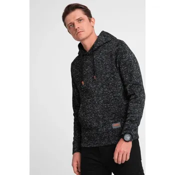 Pánská mikina Ombre Clothing Neobvyklá grafitová mikina s kapucí V2 B1675