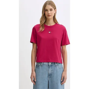 Pánské oblečení Bavlněné tričko Tommy Jeans DW0DW22202 růžová 42X, vel. XL