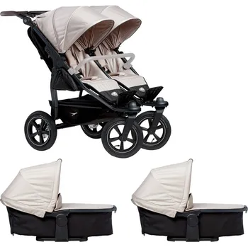 Kočárek TFK set duo2 frame 2025 - air wheel carrycot + seat sand, kombinovaný kočárek