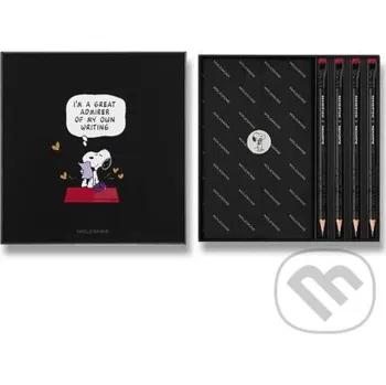 Doplněk ke knize Moleskine - set Peanuts (čierny v krabičke - zápisník a grafitové ceruzky Blackwing (4 ks)) - Moleskine Moleskine