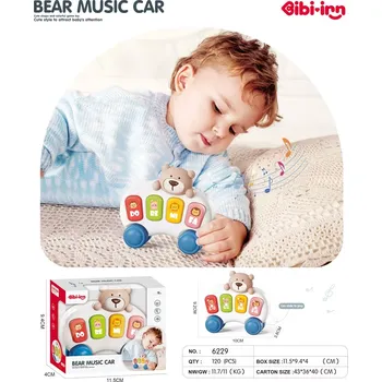 Hudební nástroj pro děti Hudební mini piano s medvídkem pro nejmenší