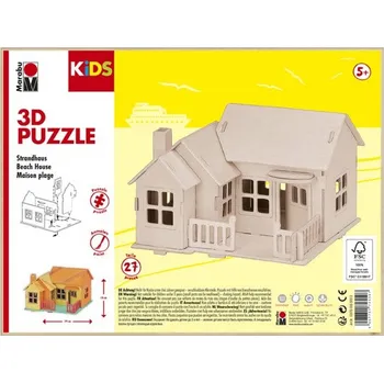 Dětské zboží Marabu 3D Puzzle Plážový domeček 20x16 cm