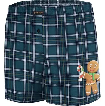Boxerky Cornette vánoční trenky 015/14 Cookie 6 - zelená, L (Pánské vánoční boxerky Cornette)