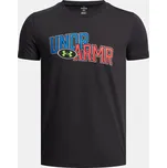 Chlapecké triko UNDER ARMOUR UA OVERLAY WM SS 6005069-001 ČERNÁ 128