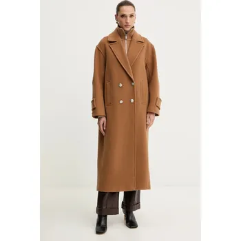 Dámský kabát Kabát s příměsí vlny Pinko 105770.A2SM hnědá 82X, vel. XS