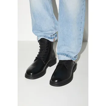 Pánské tenisky Vysoké kožené boty Medicine černá barva RW25-OBM607 99X, EUR 42