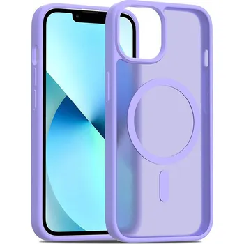 Pouzdro na mobilní telefon Kryt JP MagFit pro Apple iPhone 13 / 14 - MagSafe - plastový / gumový - fialový