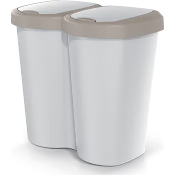 Odpadkový koš Odpadkový koš 40L Univerzální Compacta B Duo Hnědá/šedá NDBS40-WG5C