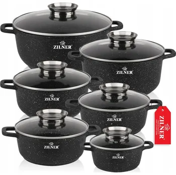 Sada nádobí Sada hrnců ELITEHOFF PREMIUM hliníková 12 ks