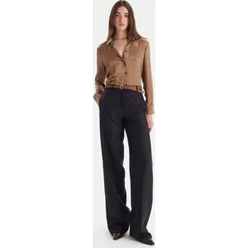 Dámské kalhoty Marella Palazzo kalhoty Renoir 2523136082 Tmavomodrá Wide Leg 44