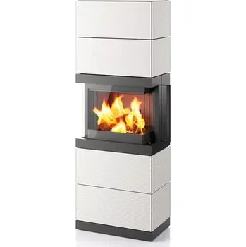 Krbová kamna Hase Patna - Keramika s lamelární texturou kreide