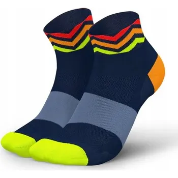 Pánské ponožky Incylence Sportovní Ponožky Ultralight waves short navy orange 43-46