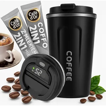 Termoska TERMOHRNEK TERMOSKA 510ML S LCD DISPLEJEM NA KÁVU ČAJ + DÁREK