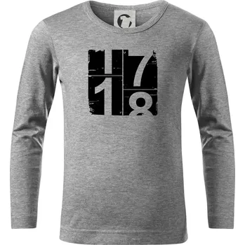 Chlapecké tričko Tachometr 18 - Triko dětské Long Sleeve - 104-110cm / 3-4 roky ( Tmavě šedý melír )