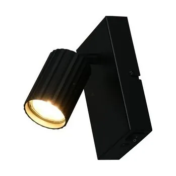 Nástěnné svítidlo Trio T867770132 bodové nástěnné svítidlo SOKA | 10W GU10 | s vypínačem | černá + K nákupu nad 3000 Kč dárek zdarma