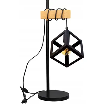 Lampička Stolní lampa Polux Sweden Wood béžová, černá 60 W