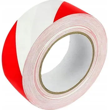 Lepicí páska Výstražná páska GRAND bílo-červená 48 mm x 50 m