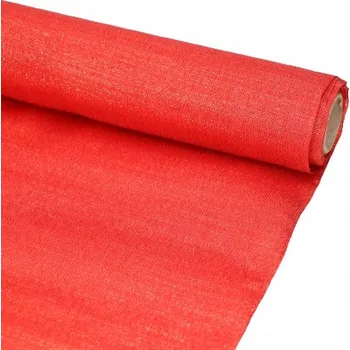 ubrus Běhoun na stůl z plátna, bordó s leskem, šířka 48 cm