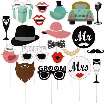 Svatební dekorace GADGETY REKVIZITY FOTO SVATBA PÁRTY SVATEBNÍ HOSTINA SVATEBNÍ 20 ks