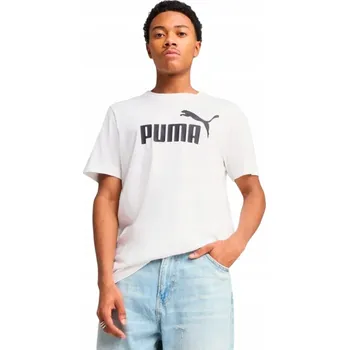 Pánské tričko Tričko pánské sportovní Puma Ess No. 1 Logo 68253202 bílé tričko L