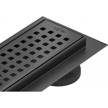 Odvodňovací žlab Mexen Flat M08 liniový odtok 60 cm, černý - 1725060-15 Lineární podlahové odtoky