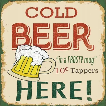 Obraz Cedule Cold Beer Here!