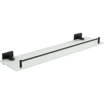 Koupelnový nábytek Mexen Rufo závěsná skleněná polička, černá - 7050937-70 Koupelnové police