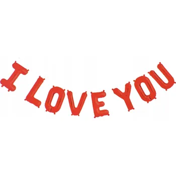 Balónek Fóliové balónky nápis I love you 16" (40 cm) 8 ks