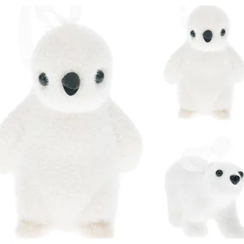 Vánoce Koopman International b.v. Dekorace - Tučňák / Polární Medvěd 6 cm, bílý