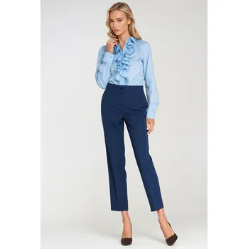 Dámské kalhoty Elegantní 7/8 kalhoty SD117 Barva: Modrá, Velikost: L