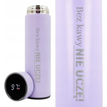 Termoska TERMOSKA S DISPLEJEM GRAVÍROVÁNÍ Fialový BEZ KÁVY NEUČÍM! Den Učitelů