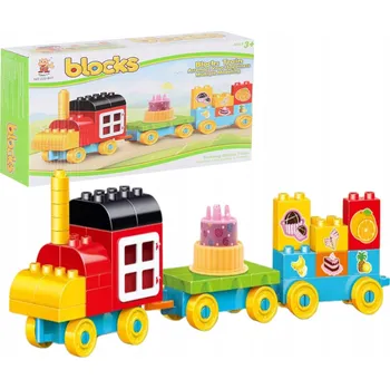 ostatní stavebnice STAVEBNICE VLAK Velké stavebnice 51 KS