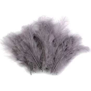 Výtvárné potřeby Pštrosí peří délka 9-16 cm, barva 27 šedá