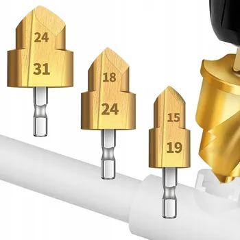 Vrták PPR ZVEDACÍ STUPŇOVÁ VRTAČKA 3KUSOVÁ PEVNÁ SNADNÁ INSTALACE PRO ELEKTRICKÉ NÁŘADÍ