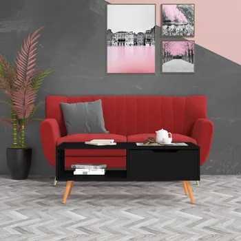 Obývací pokoj vidaXL Konferenční stolek černý 100 x 49,5 x 43 cm kompozitní dřevo