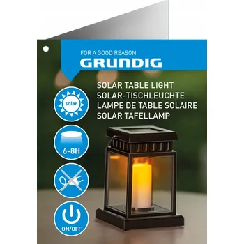 Venkovní osvětlení GRUNDIG Solární lampa LUCERNA s efektem plamene 13x7,5x7,5 cm