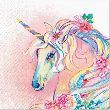 Papírový kapesník Ubrousky PAW L 33x33cm Unicorn Flower Head