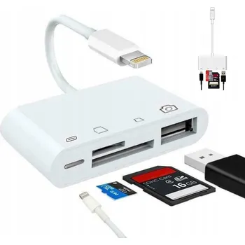 Příslušenství pro datový nosič Adaptér Čtečka Karet Lightning micro SD USB pro iPhone