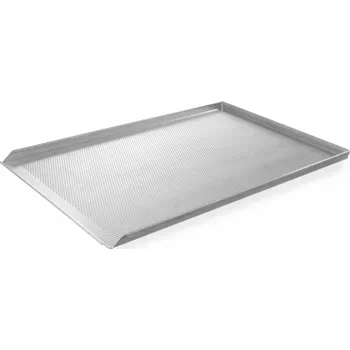 Plech na pečení PEKÁČ PERFOROVANÝ PLECH NA PEČENÍ 60X40CM 3 OKRAJE HLINÍKOVÝ HENDI