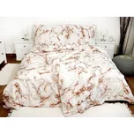 Francouzské bavlněné povlečení 200x240 MRAMOR HNĚDÝ II.jakost Zapínání: knoflík, Velikost polštáře: 2x70x90, Velikost přikrývky: 200x240